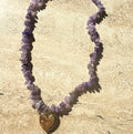 collar amatistas con corazón