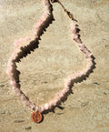 Saint Benedict with rose quartz
