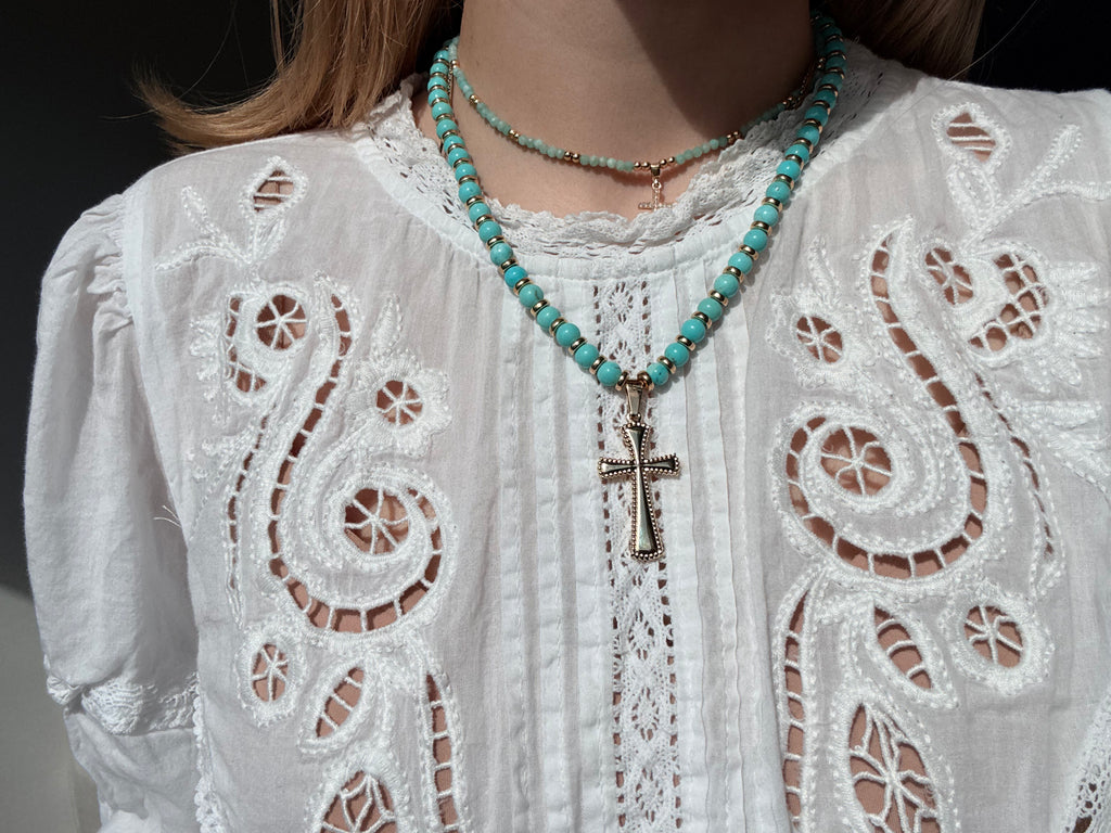 Collar Cruz Azzurra